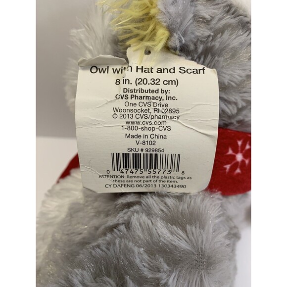 Dan Dee Owl Plush Snowflake Hat And Scarf Merry Brite Stuffed Animal Toy 8 Inch - Picture 10 of 11